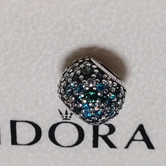 PANDORA Blue Ocean Mosaic Pave Charm - Picture 2 of 7